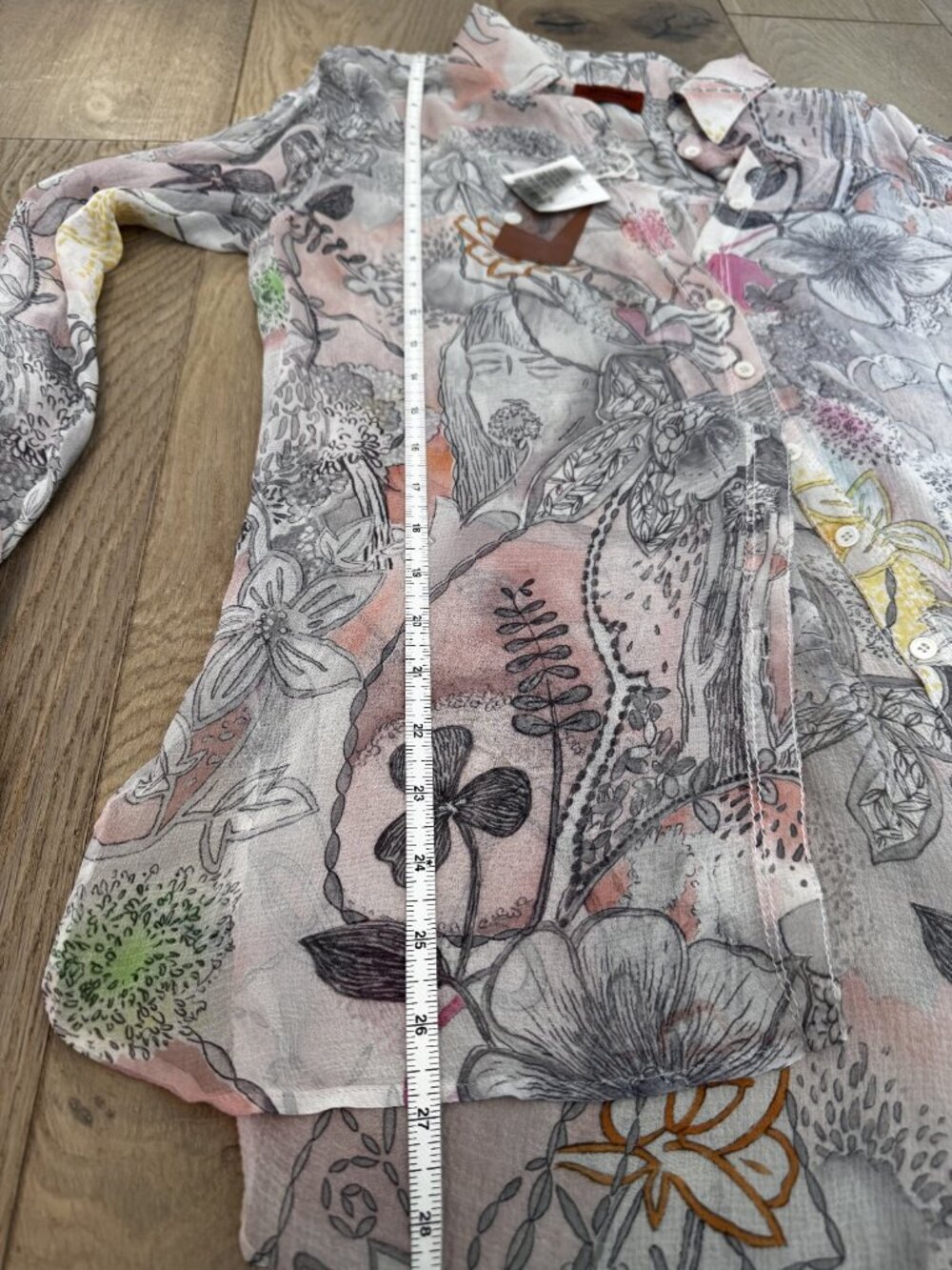 NWT Missoni Women Size 40 (M) Orange tag Multicolor Silk Chiffon Shirt - Picture 14 of 14